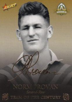 2008 NRL Centenary - Team of the Century Foil Signature #TCFS11 Norm Provan Front